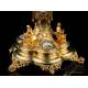 Striking Antique Gilt-Silver Monstrance with Enamels. France, Circa 1890