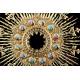 Striking Antique Gilt-Silver Monstrance with Enamels. France, Circa 1890