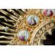 Striking Antique Gilt-Silver Monstrance with Enamels. France, Circa 1890