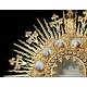 Striking Antique Gilt-Silver Monstrance with Enamels. France, Circa 1890