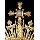 Striking Antique Gilt-Silver Monstrance with Enamels. France, Circa 1890