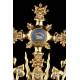 Striking Antique Gilt-Silver Monstrance with Enamels. France, Circa 1890