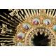 Striking Antique Gilt-Silver Monstrance with Enamels. France, Circa 1890