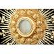 Striking Antique Gilt-Silver Monstrance with Enamels. France, Circa 1890