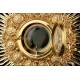 Striking Antique Gilt-Silver Monstrance with Enamels. France, Circa 1890