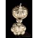 Antique Silver Ciborium 100% Silver. France, 19th Century