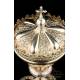 Antique Silver Ciborium 100% Silver. France, 19th Century