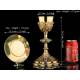 Antique Gilt-Silver Chalice with Enamels. 100% Silver. France, Circa 1900