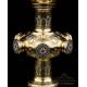 Antique Gilt-Silver Chalice with Enamels. 100% Silver. France, Circa 1900