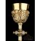 Antique Gilt-Silver Chalice with Enamels. 100% Silver. France, Circa 1900