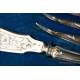 Antique Silver Serving Cutlery Set, y Veyrat. Paris, Circa 1840