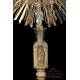 Striking Solid Silver Monstrance. Italy, Circa 1950. 100% Silver