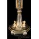 Striking Solid Silver Monstrance. Italy, Circa 1950. 100% Silver