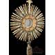 Striking Solid Silver Monstrance. Italy, Circa 1950. 100% Silver