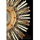 Striking Solid Silver Monstrance. Italy, Circa 1950. 100% Silver