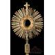 Striking Solid Silver Monstrance. Italy, Circa 1950. 100% Silver