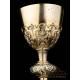 Antique Gilt-Silver Chalice with Paten. 100% Silver. France, 19th Century