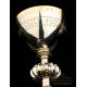 Antique Solid-Silver, Ruby and Pearls Chalice. Beautiful Paten. France, 1903