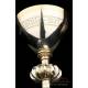 Antique Solid-Silver, Ruby and Pearls Chalice. Beautiful Paten. France, 1903