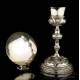 Antique Spanish Solid-Silver Chalice. Paten. Barcelona, Spain, 19th Century