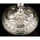 Antique Spanish Solid-Silver Chalice. Paten. Barcelona, Spain, 19th Century