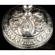 Antique Spanish Solid-Silver Chalice. Paten. Barcelona, Spain, 19th Century