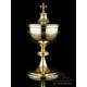 Antique and Elegant Gilt Silver Ciborium. 100% silver. France, Circa 1900