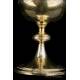 Antique and Elegant Gilt Silver Ciborium. 100% silver. France, Circa 1900