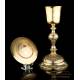 Antique Gilt Silver Chalice with Paten. France, Circa 1900