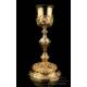 Baroque Chalice. Gilt Silver. 19th Century. Circa 1880. France. 100% Silver