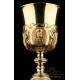 Baroque Chalice. Gilt Silver. 19th Century. Circa 1880. France. 100% Silver