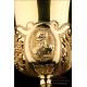 Baroque Chalice. Gilt Silver. 19th Century. Circa 1880. France. 100% Silver