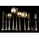 Striking Antique Solid Gilt-Silver Cutlery Set by Odiot. Paris, Circa 1900