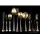 Striking Antique Solid Gilt-Silver Cutlery Set by Odiot. Paris, Circa 1900