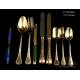 Striking Antique Solid Gilt-Silver Cutlery Set by Odiot. Paris, Circa 1900