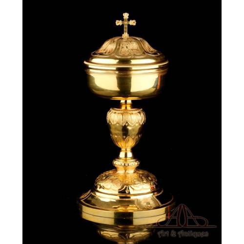 Antique Gilt Silver Ciborium. Paris, France. 1819-1838