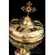 Antique Two-Colored Solid-Silver Ciborium. France, Circa 1900