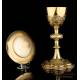 Antique Gilt Silver Chalice with Silver Paten. France, Circa 1900