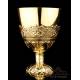 Antique Gilt Silver Chalice with Silver Paten. France, Circa 1900