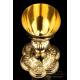 Antique Gilt Silver Chalice with Silver Paten. France, Circa 1900