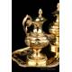 Antique Gilt Silver Cruet Set. France, 19th Century. 100% Silver