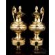 Antique Gilt Silver Cruet Set. France, 19th Century. 100% Silver