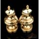 Antique Gilt Silver Cruet Set. France, 19th Century. 100% Silver