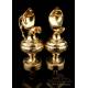 Antique Gilt Silver Cruet Set. France, 19th Century. 100% Silver