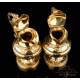 Antique Gilt Silver Cruet Set. France, 19th Century. 100% Silver