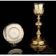 Antique Gilt Silver Chalice with Silver Paten. France, Circa 1900