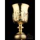 Antique Gilt Silver Chalice with Silver Paten. France, Circa 1900