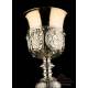 Very Rare Solid Silver Chalice and Cruets Set. France, Circa 1860