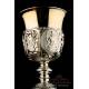 Very Rare Solid Silver Chalice and Cruets Set. France, Circa 1860