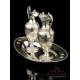 Very Rare Solid Silver Chalice and Cruets Set. France, Circa 1860